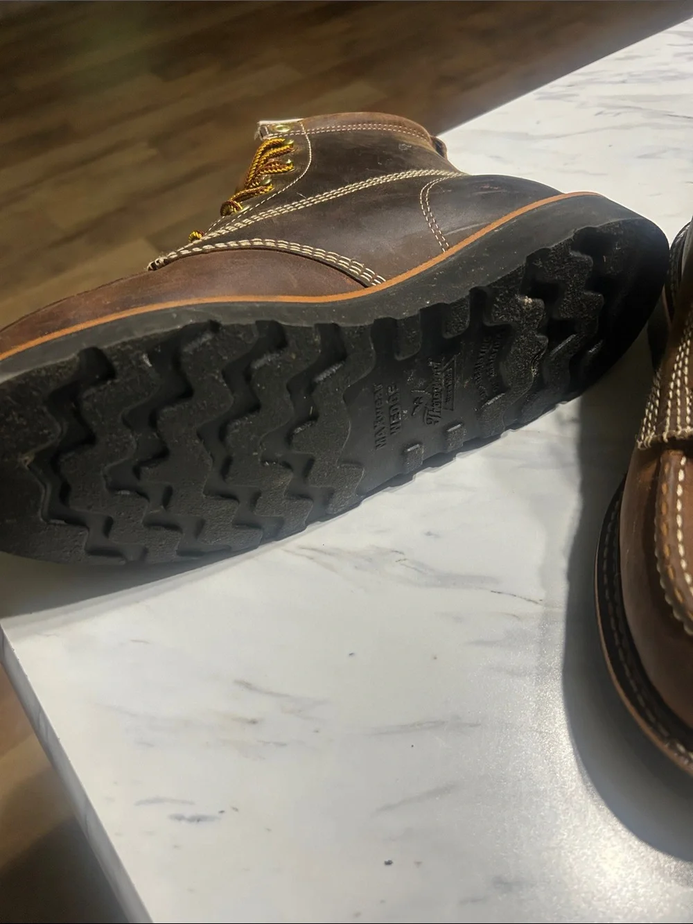Thorogood  Brown Leather Men's Work Boots size 9.5D $185.00